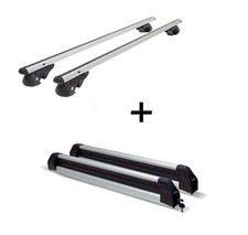 Dachträger VDP004 L + Skiträger Silver Ice für für Kia Sportage JE 04-'10