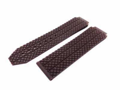 Bracelet/bracelet marron pneu SILICONE/CAOUTCHOUC 24/22 mm compatible avec montre Hublot F1 Big Bang - Photo 1/2