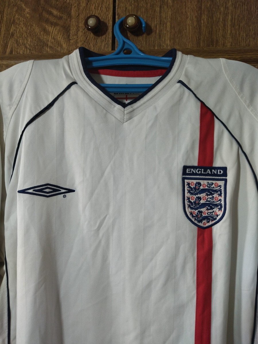 England Team Umbro Football Shirt Home 2001/2002/2003 Soccer
