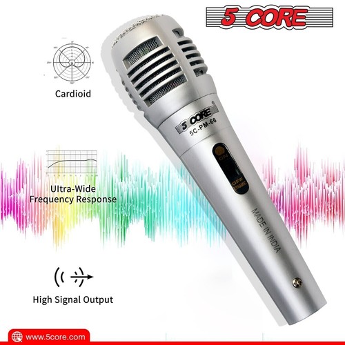 5Core XLR Microphone Dynamic Mic Karaoke Singing Studio Mics Handheld Microfono - Picture 3 of 12
