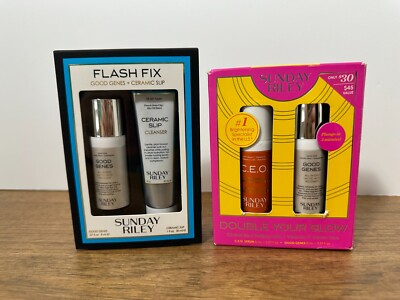 New! SUNDAY RILEY Starter Kit: Good Genes x2, Ceramic Slip, C.E.O. Serum NIB