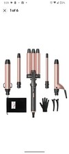 Professional 5 In 1 Ceramic Hair Curler Set Interchangeable Barrels Rose Gold