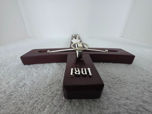 TAXCO STERLING SILVER 925 & ON REDWOOD CRUCIFIX 3-D ART SCULPTURE - NICE - Picture 11 of 22