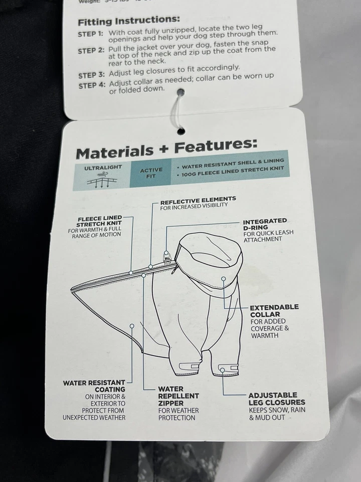 Abrigo ultraligero Outward Hound Durango para clima frío resistente al agua XS Foto 4 de 4