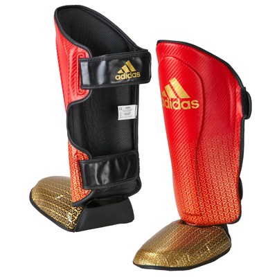 Adidas Pro Kickboxing Schienbein-Spannschutz red/gold, adiKRGI300.Muay Thai