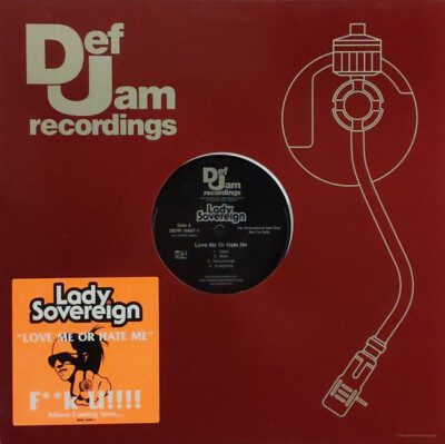 Lady Sovereign - Love Me Or Hate Me (F**k U!!!!) / VG+ / 12'''', Promo