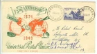 1949 Australia UPU 75th Anv FDC First Day Cover to US, forwarded