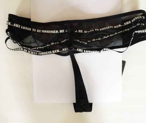 NWT Marlies Dekkers She Longs to be Possessed Black Thong Sz M - Picture 3 of 8