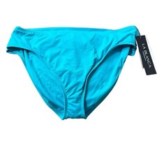 LA BLANCA Island Goddess Banded Hipster Swim Bottom 14 Turquoise Tummy Control