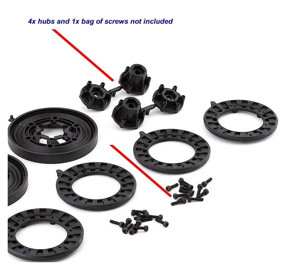 Pro-Line 2789-03 Vice CrushLock 2.6" Black Bead-Loc Wheels INCOMPLETE SeePix NEW - Image 2 of 2