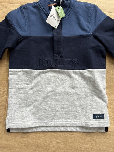 Joules Sweater 6 Years Part Zip Top Blue Gray Navy New w Tags Long Sleeve 6Y - Picture 3 of 12
