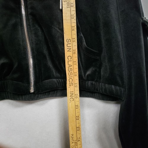 No Boundaries Hoodie Jacket Women's XXXL Velour Velvet Black Full Zip Y2K Style - Picture 9 of 15