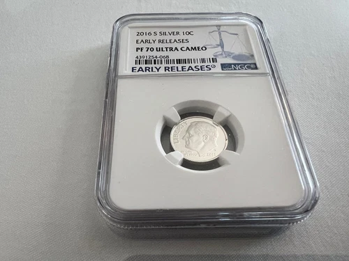 2016-S SILVER ROOSEVELT DIME E.R. NGC PF70 ULTRA CAMEO BLUE LABEL "TOP POP"