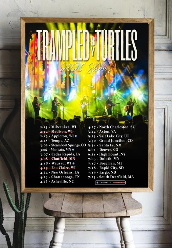 Trampled By Turtles 2025 tour poster