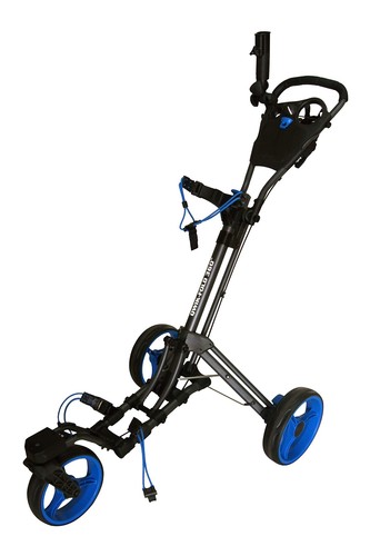 360 Swivel 3 Wheel Push Pull Golf CART-Fast closing and opening -(Charcoal/Blue) - Picture 7 of 12