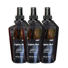 3 PK Bod Man Fragrance Body Spray, Light Out, 8 fl oz