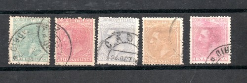 Spain 1879 old King Alfonso XII stamps used - 第 1/2 張圖片