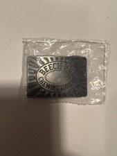 Vintage Beech Nut Chewing Tobacco Solid Metal Belt Buckle 2  x 2-7/8  Silver-tone