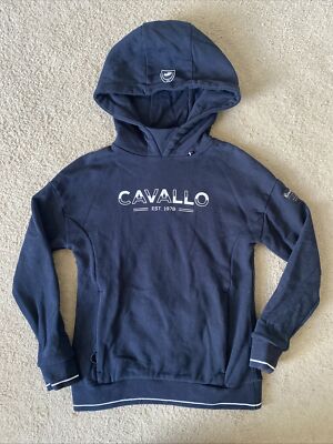Cavallo Hoodie Size 140 Navy Blue Riding Equestrian 
