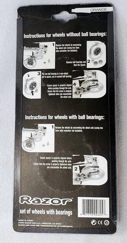 Juego de ruedas de repuesto para scooter Razor con rodamientos 134932-OR Foto 3 de 3