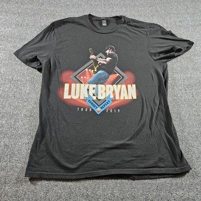 Luke Bryan Just Act Shirt Mens XL Black Sunset Repeat Tour 2019 Concert Tee