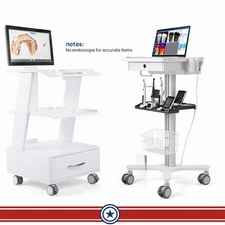 Mobile Rolling Cart Medical Trolley for Ultrasound Imaging Scanner Cart W/Drawer