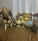 1983 Jabba The Hutt Playset Complete W Rancor & ROTJ Figure Lot Sy Snootle band