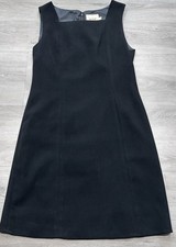 Vintage KUDA Black Shift Dress Sleeveless Square Neck Hong Kong Size Large LBD