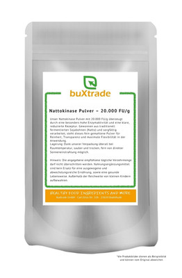 500 g Nattokinase Pulver | Natto | Vegan | Buxtrade | Sojabohnen | Pulver