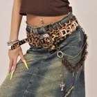 DIA d.i.a. Revival Belt Moon Buckle Belt Leopard Gal Japan NEW