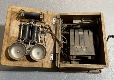 #ad #ad Antique 1910s Old Electric Ringer Box Oak Tested Rings Complete Original $99.99