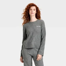 Women's Cozy Alpine Knit Bouclé Crewneck Pullover Sweater - Universal