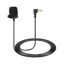 Lavalier Collar Microphone, 3.5mm Mono Elbow, 1.5m Directional Wired