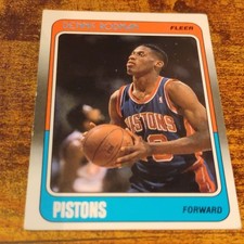 Fleer 1988 Dennis Rodman Rookie #43 Detroit Pistons NBA Basketball Card. rookie card picture