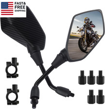2PCS Motorcycle Mirrors,360 Adjustable Motorcycle Side Mirrors with 8Mm 10M