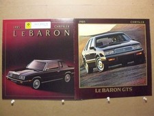 Lot Of 2 1985 Chrysler Lebaron Sales Brochure Gts Lot Of 2 1985 Chrysler Lebaron Sales Brochure Gts