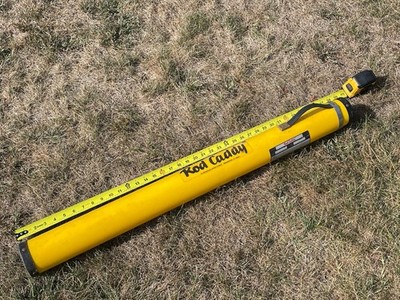 Rod Caddy # 203 Adjustable 38 -72  Clasp Telescoping Yellow Fishing Pole Holder