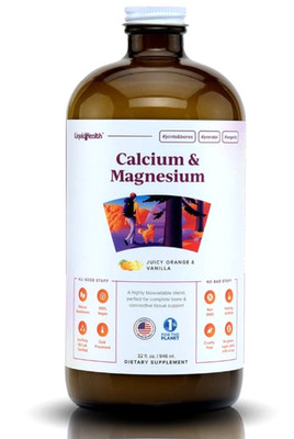 LIQUIDHEALTH Calcium & Magnesium Adult Liquid Vitamin Supplement - Bone, Joint,