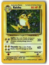 1999 Raichu ⭐️ 14/102 Holo Rare Base Set Unlimited WOTC Vintage Pokemon LP on eBay