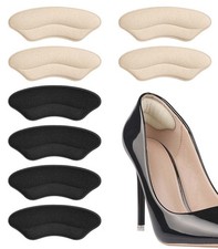 Heel Pads for Shoe That are Too Big, One Size, Suede Beigeblack 4pairs