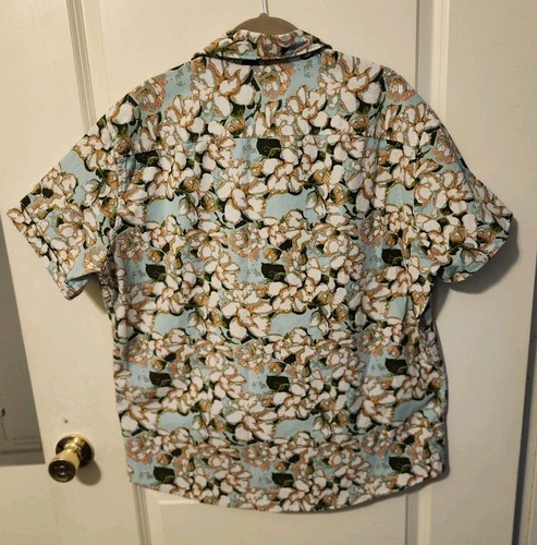 APT 9 Herren Hemd Knopf Standard Fit Gr. XL Premier Flex Floral Polyester Mix - Bild 5 von 9