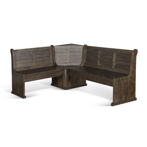 Sunny Designs Homestead Farmhouse Wood Breakfast Nook Set in Tobacco Leaf - Picture 7 of 12