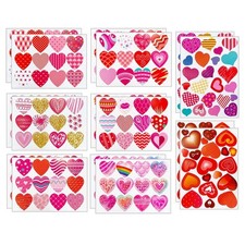 232 Pcs Valentines Day Stickers, Valentines Day Colorful Heart Stickers, Hear...