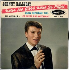 JOHNNNY HALLYDAY Nous Les Gars Nous Les Filles 1961 Imp. Dillard EP Vogue 45T