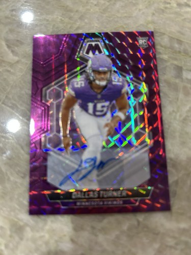 2024 Panini Mosaic Dallas Turner #317 Mosaic Prizm Autographs Purple /49