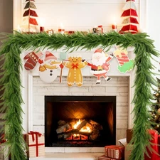 Christmas Garland Real Touch Christmas Artificial Greenery Garlands Decoration