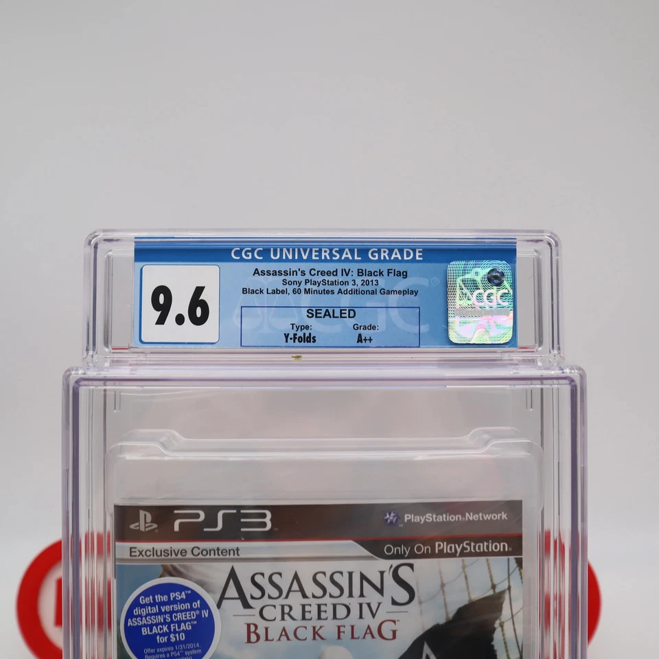 PS3 PlayStation 3 ASSASSIN'S CREED IV 4 BLACK FLAG CGC GRADED 9.6 A++ NEW Sealed - Image 2 of 4