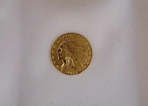 Photo of a 1913-P Indian Quarter Eagle from an eBay listing that sold on Jul 10, 2026