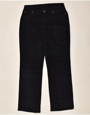 L.L.BEAN Damen große gerade Freizeithose US 12 Large W32 L31 schwarz AP07