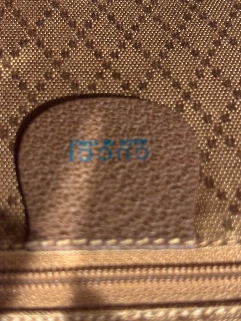 GUCCI Vintage Bamboo Suede Tote Bag Brown Leather Excellent Condition thumbnail 13